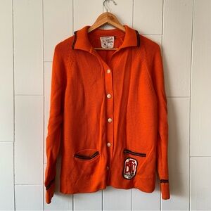 Vintage orange curling sweater